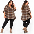 Camicia curvy scacchi