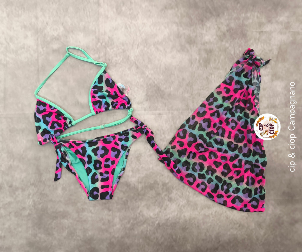 Costume bambina con pareo art 563