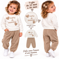 Completino felpato con pantalone a costine Art 768