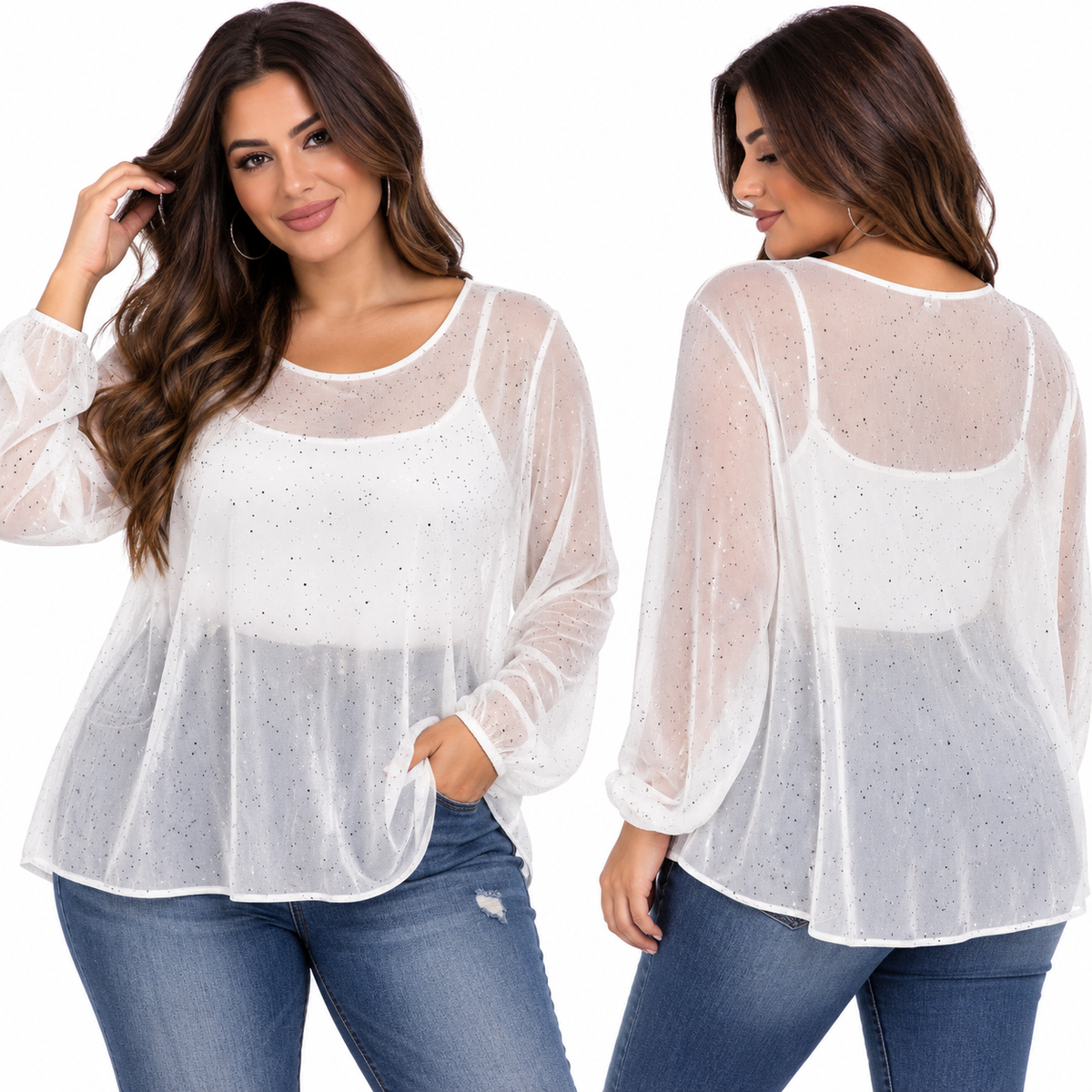 Maglia trasparente curvy Art 51130