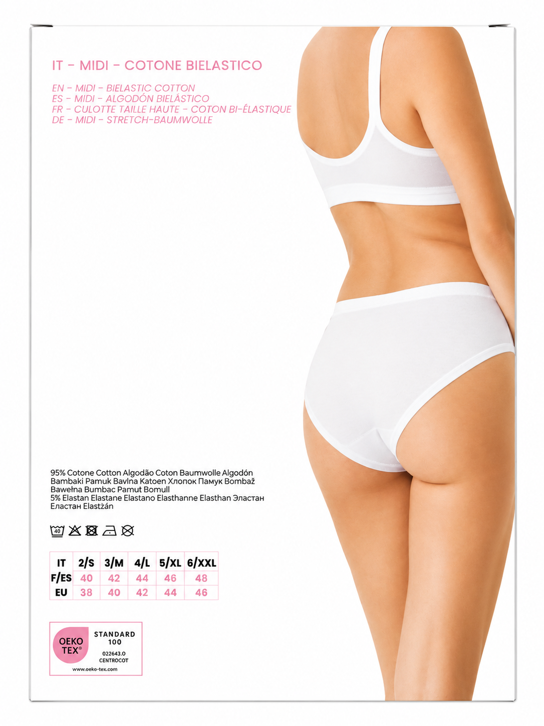 3 slip midi essentials cotone bielastico art 3363