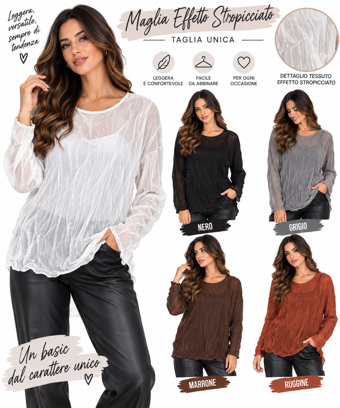 Maglia donna manica lunga cotone art 1708