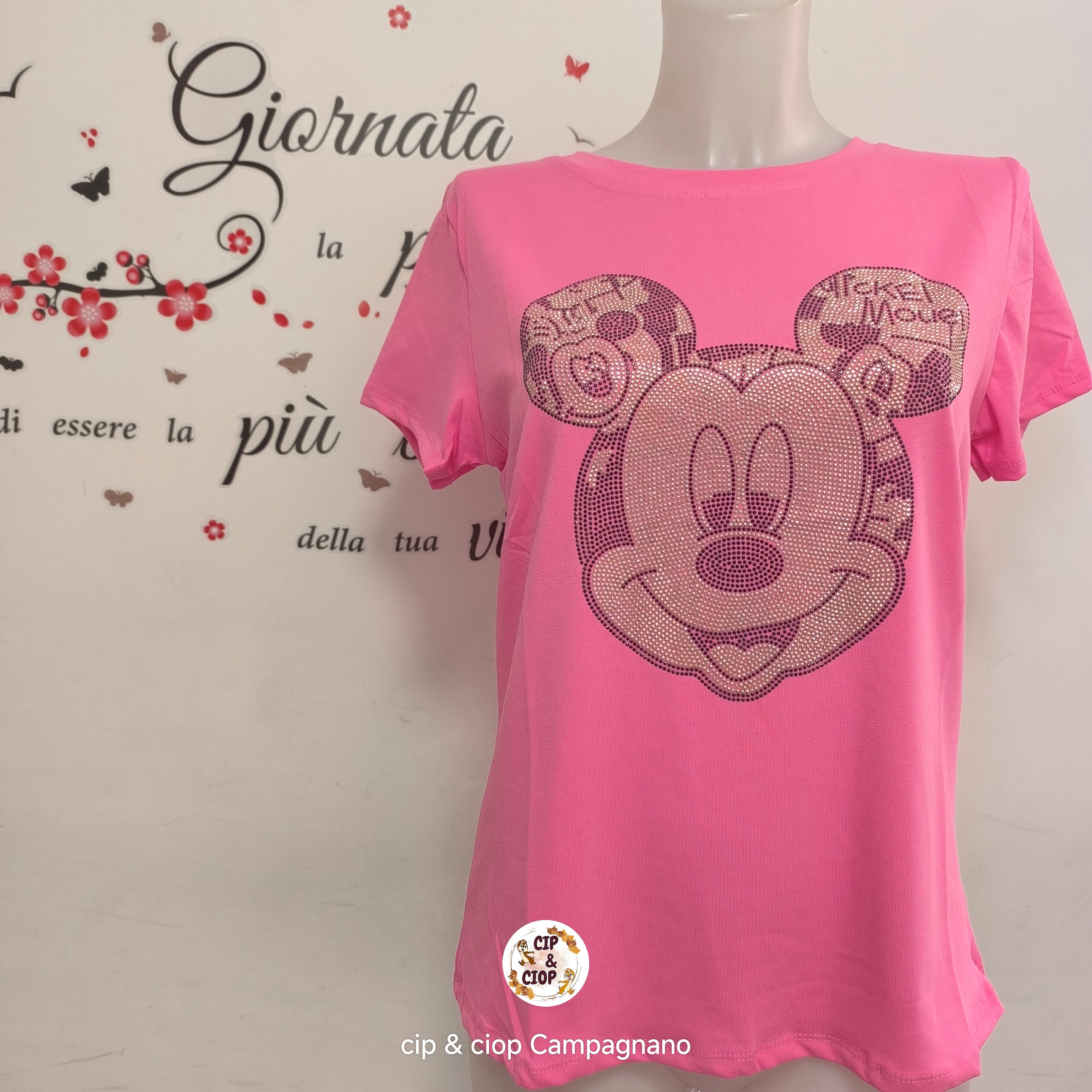 Maglietta rosa  topolino