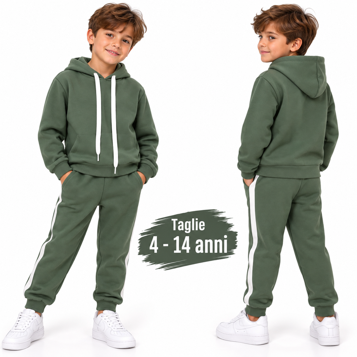 Tuta basic pantalone con righe laterali Art 2254