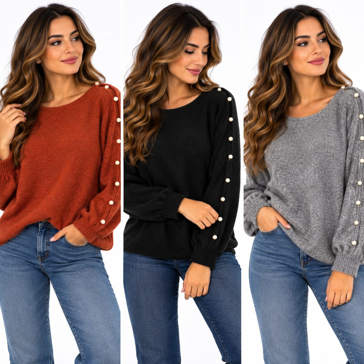 Maglione con perle art 858585