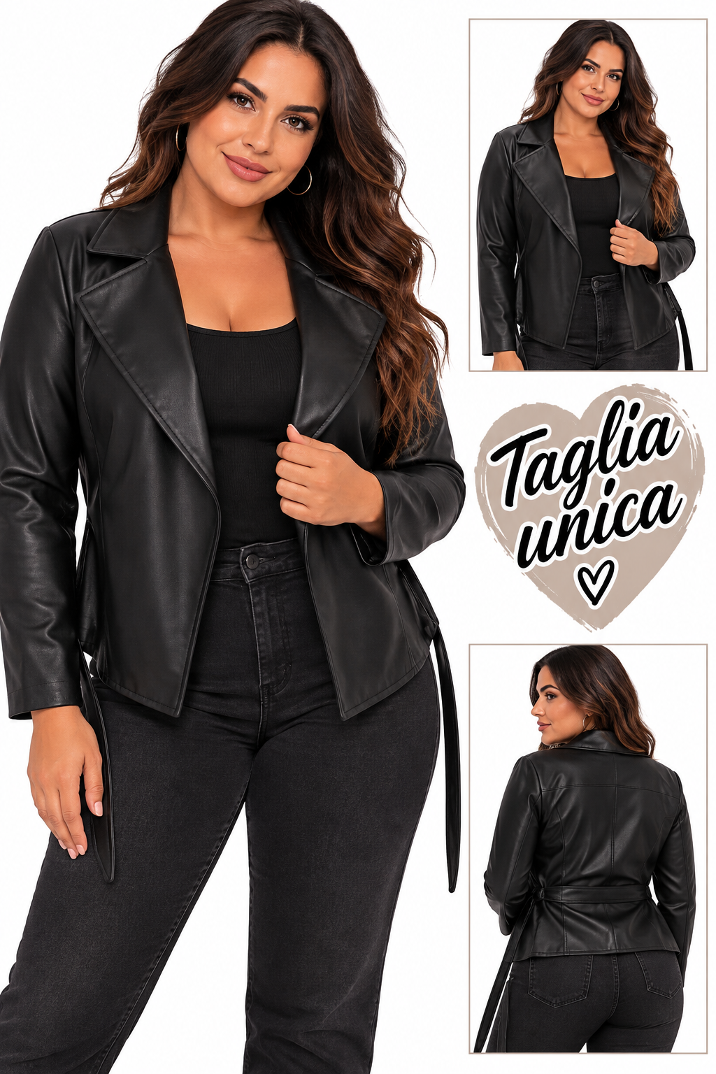 Giacca in ecopelle art. 5750