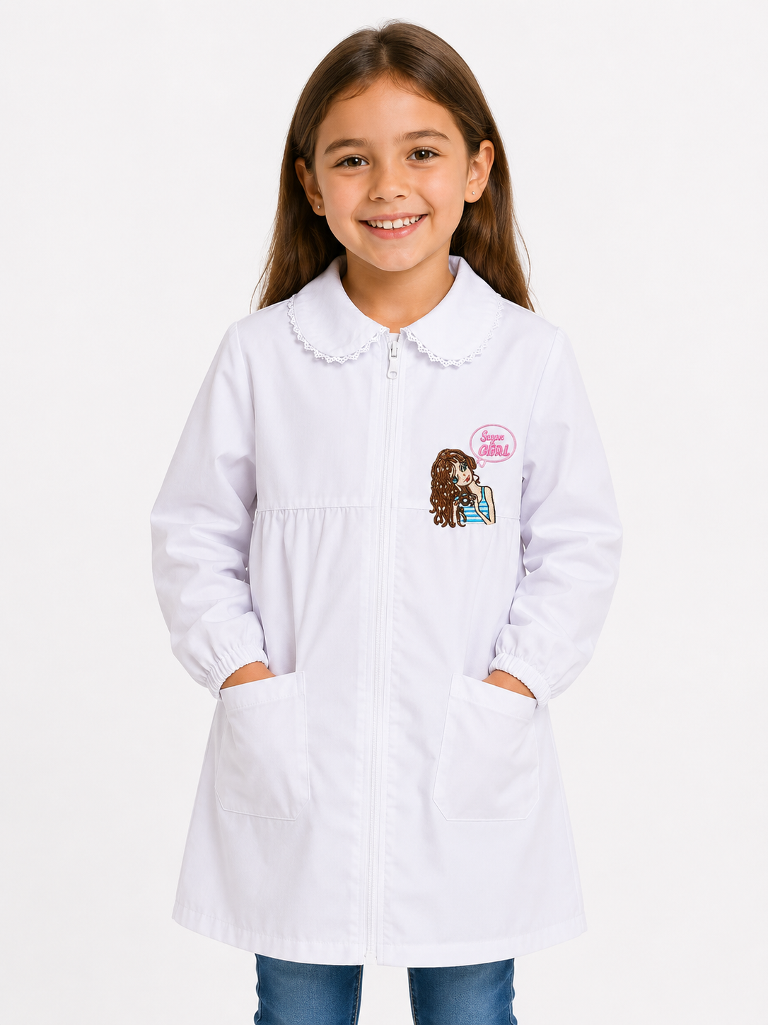 Grembiule scolastico da bambina art.32056