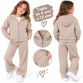 Tuta 3 pezzi felpata maglia manica lunga felpa corta con cappuccio Art 333
