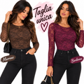 Body manica lunga in pizzo art. 49563