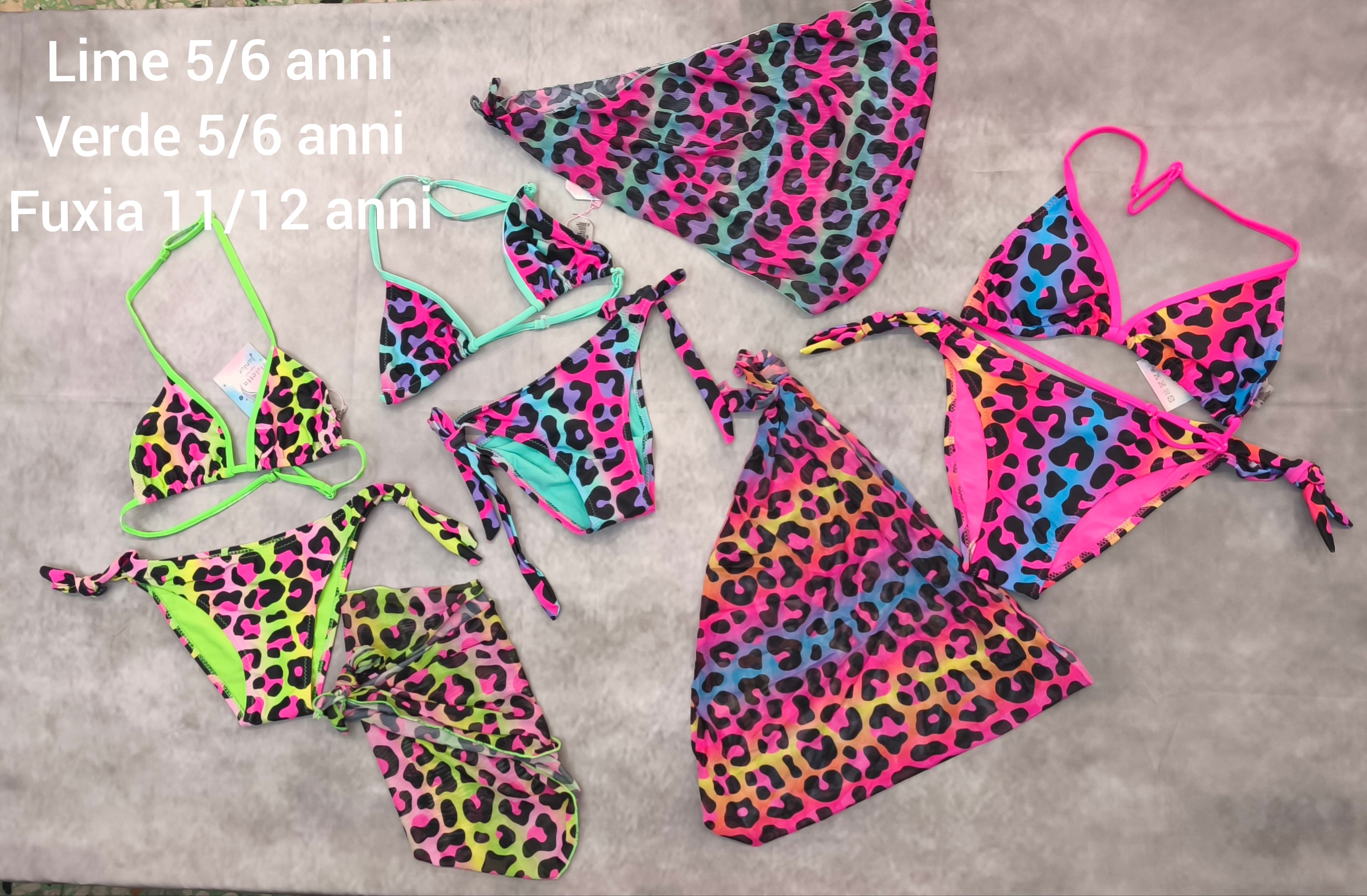 Costume bambina con pareo art 563