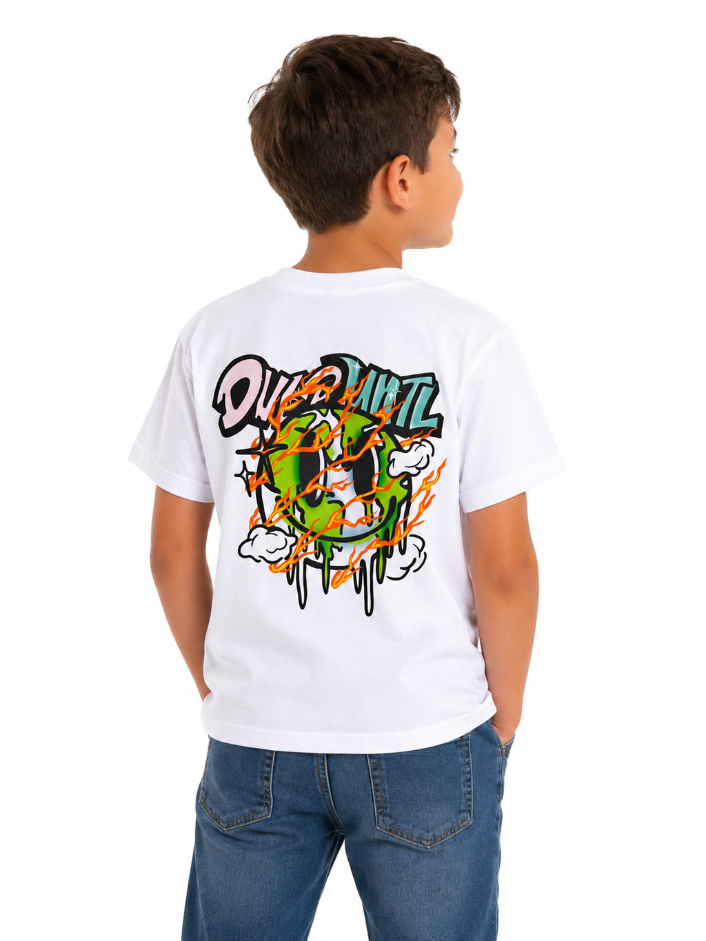 T shirt bianca con stampa art. 25142S