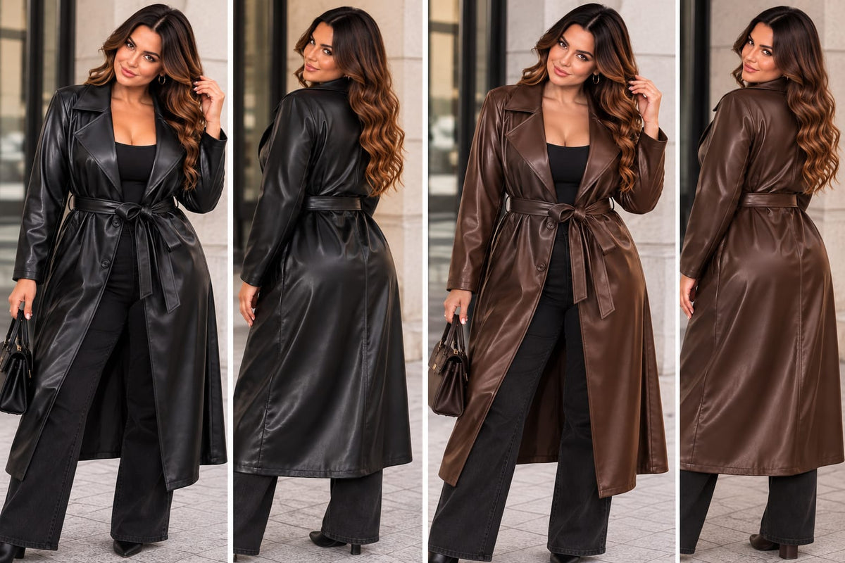 Giacca trench similpelle art 4403
