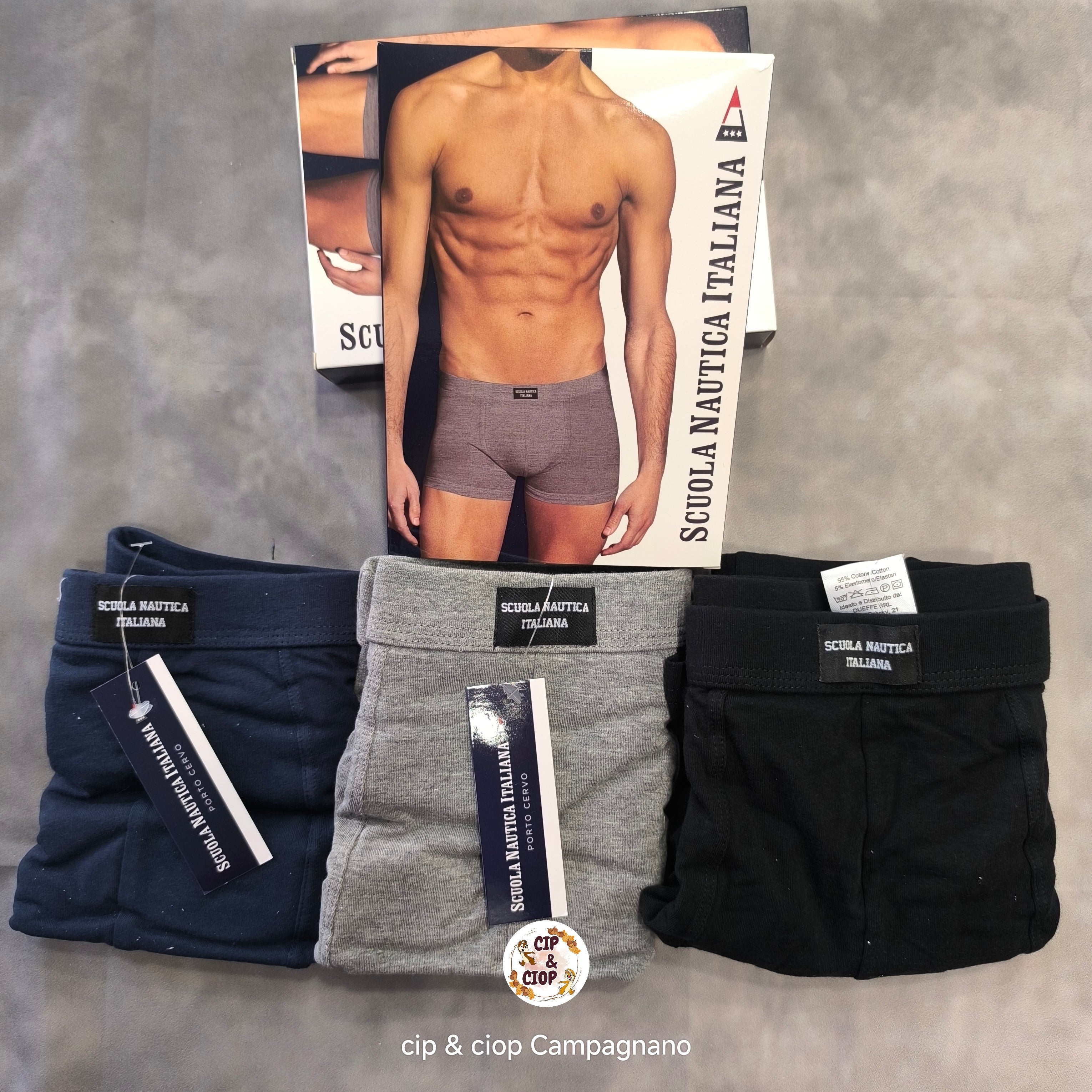 3 Boxer uomo Scuola nautica italiana