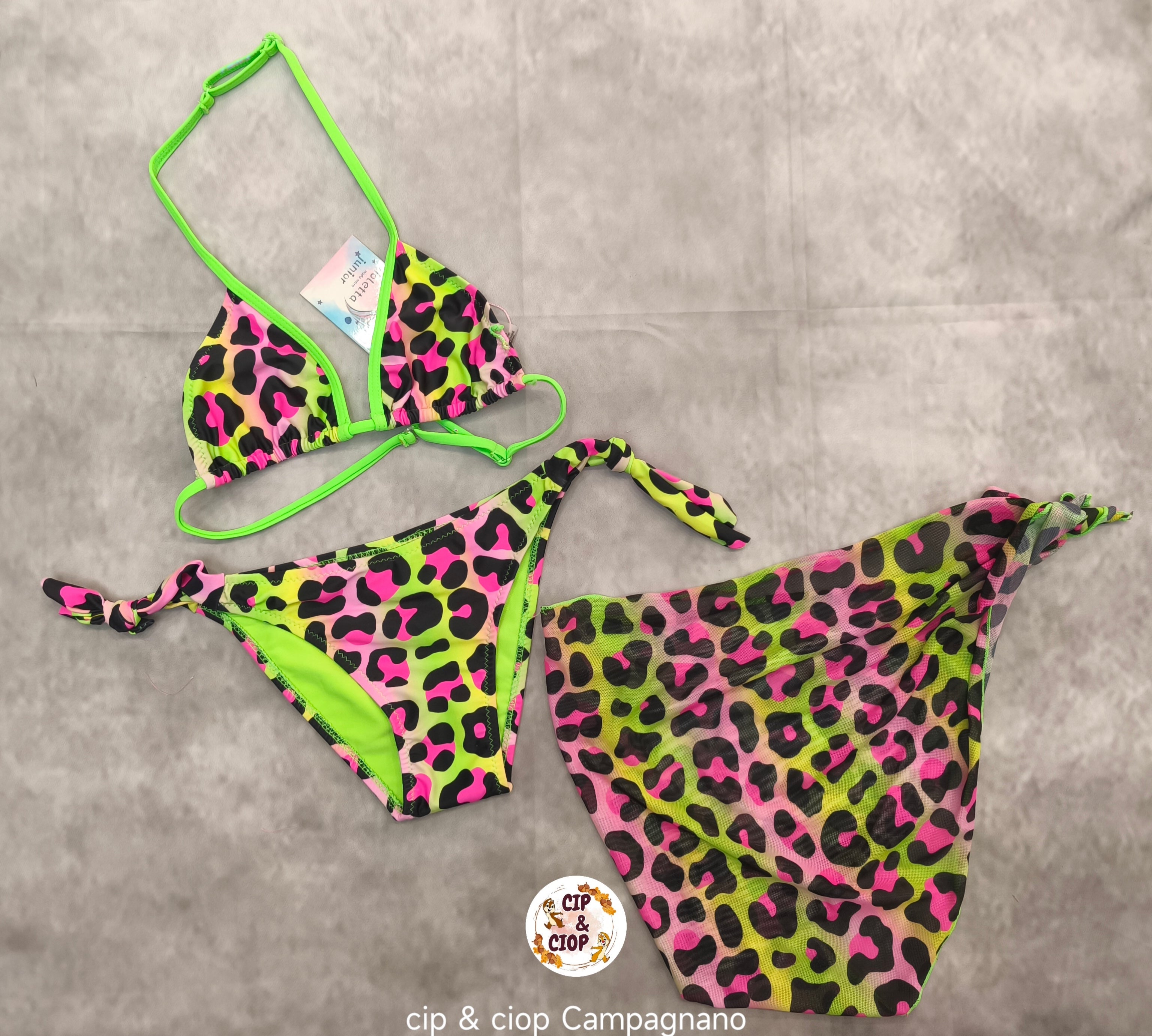 Costume bambina con pareo art 563