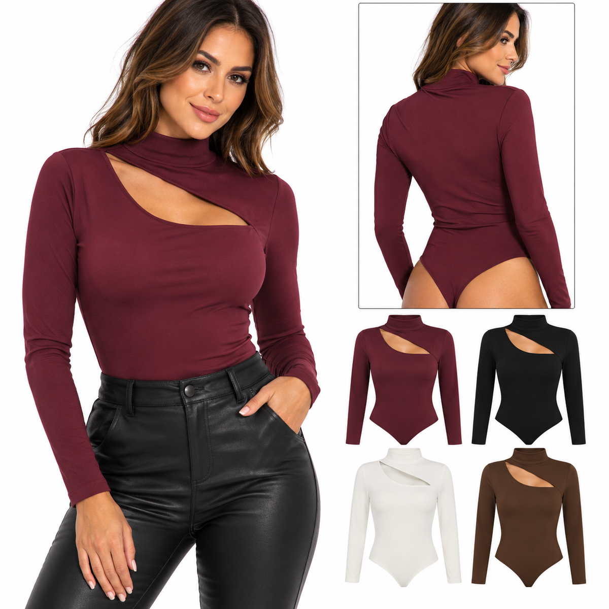 Body con piccola scollatura fino alla spalla Art 25616