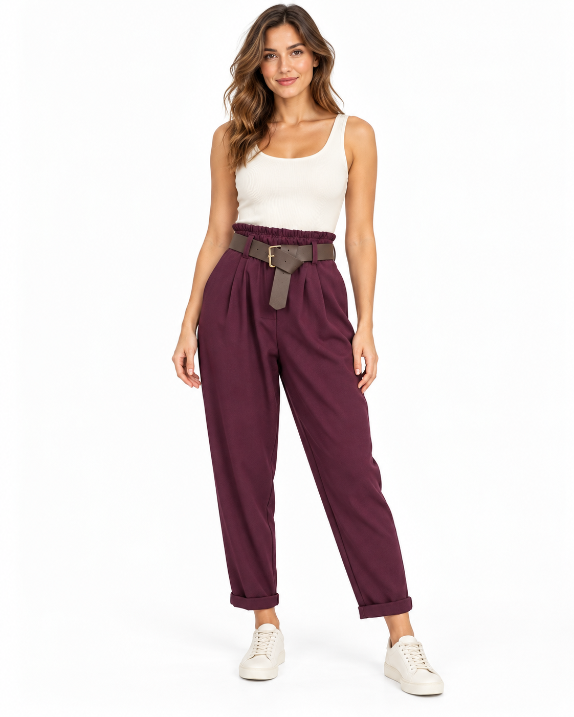 Pantalone donna bordeaux art 53526