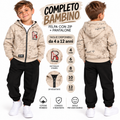 Tuta 3 pezzi maglia manica lunga felpa con cappuccio Art 1086