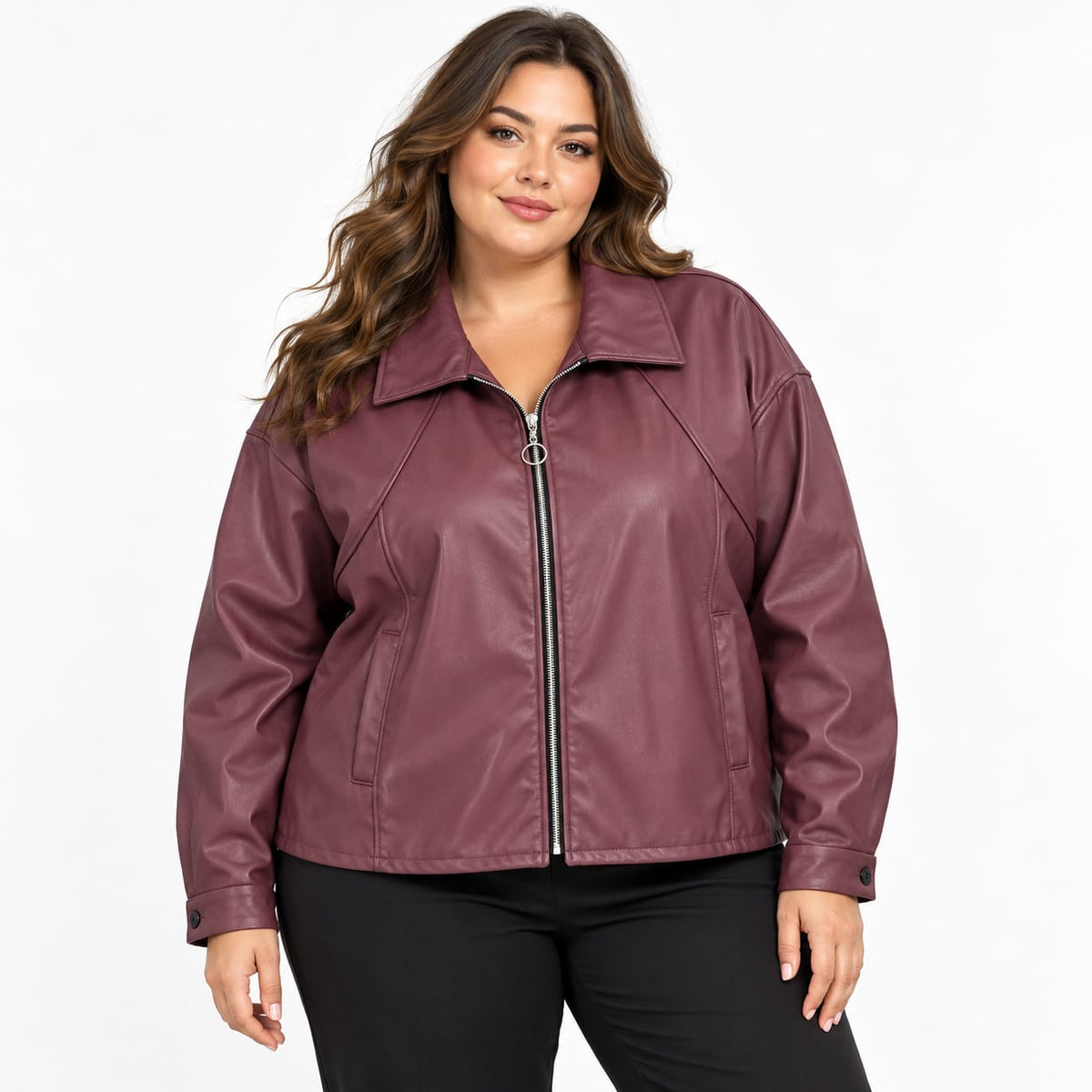 Giacca similpelle curvy art 26508