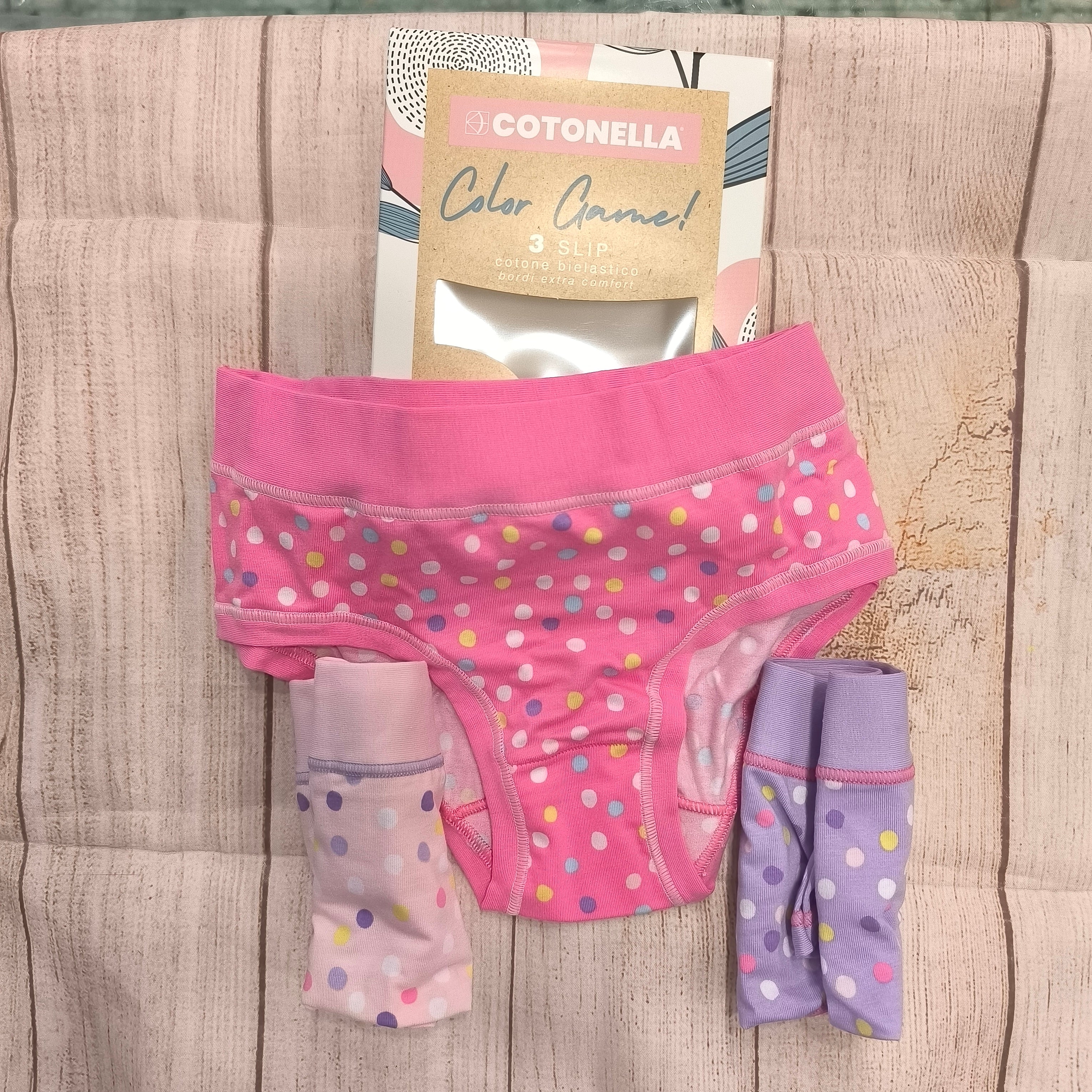 Tris slip bambina bordi Extra comfort