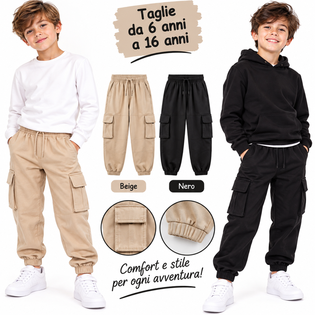 Pantaloni vellutino a costine con tasche laterali Art 5102
