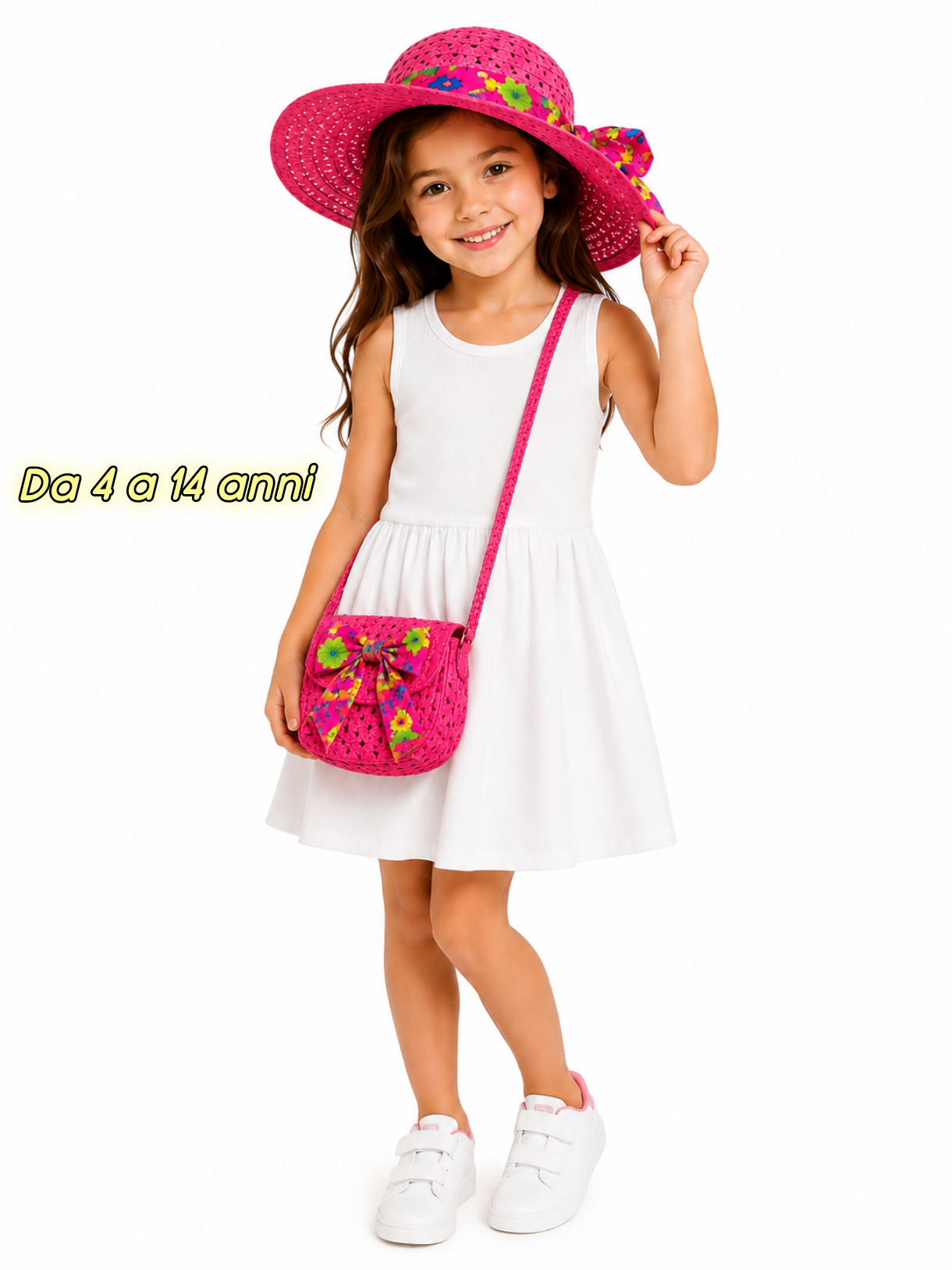 Vestito con cappello e borsa art. 6256